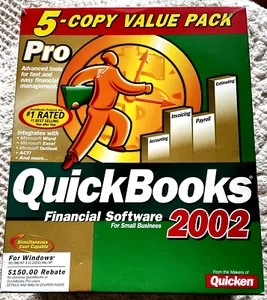 2002 QuickBooks Pro for Small Business Intuit Oprogramowanie z KLUCZEM / KODAMI - Zdjęcie 1 z 4