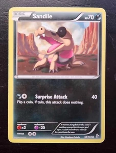 Sandile Pokemon Card, Flashfire Set 56/106 - Picture 1 of 2