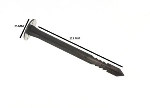 New 4 X Black Plastic Small Easy Push In Ground Pegs - Onestopdiy - HD - Picture 1 of 2