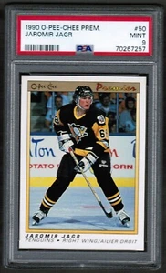 1990-91 OPC O-Pee-Chee Premier #50 Jaromir Jagr Rookie RC PSA 9 como nuevo - Imagen 1 de 2