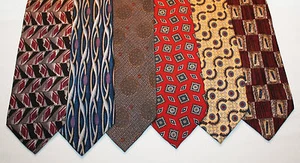 NEW Lot of 6 Designer Neck Ties w Colorful Patterns, Christian Dior & more L001 - Imagen 1 de 6