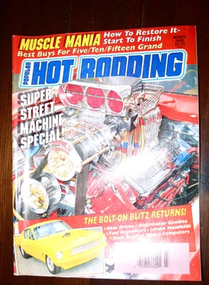 Popular Hot Rodding Magazine March 1989 Super Street Machine Special Gear Drives - Image 1 of 3