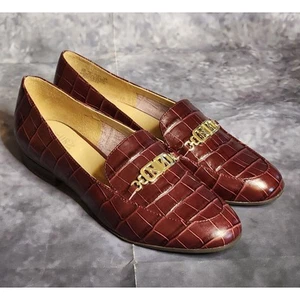 Mocasín plano para mujer NATURALIZER Jones cuero borgoña talla 8M EE. UU. - Imagen 1 de 9