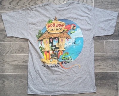 Camiseta gris grande vintage nueva con etiquetas Ron Jon Surf Shop Ft Lauderdale para hombre hecha en EE. UU. Foto 1 de 4