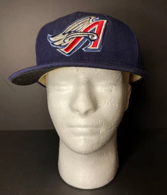 New Era Pro Retro Classic Anaheim Angels Navy Cap Wool USA Made 7 1/4 Fitted Hat - Image 1 of 4