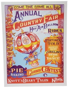 KNOTT’S BERRY FARM Beary Tales Fair Requisite Poster Suzy McClean Imager Kunst - Bild 1 von 7
