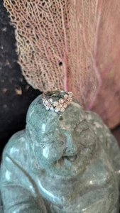 14K Diamond Plumeria Flower Ring by Denny Wong Sz. 6.5 - Picture 1 of 9
