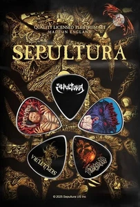 SEPULTURA - DISCOGRAPHY  (NEW) PLECTRUM PACK OFFICIAL BAND MERCH - Imagen 1 de 1