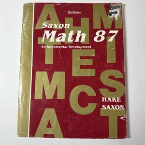 Saxon Math 87 (1st Edition) 8/7 Quiz Book (135 Quizzes With Answer Key) - Picture 1 of 8