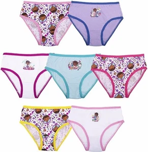 Disney Junior Doc Mcstuffins 7-Pack Girls Panties Underwear 100% Cotton... - Picture 1 of 5