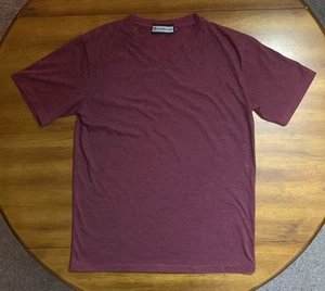 Camiseta vintage 1995 (talla XL) Everyday Classics para hombre de algodón borgoña con cuello en V - Imagen 1 de 3