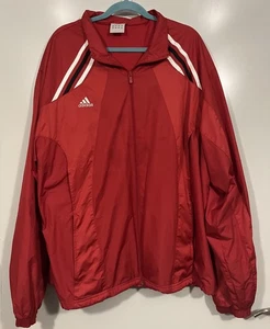 2005 Adidas Climalite Men’s Track Jacket Mesh Lined Red Sz XL - Picture 1 of 23