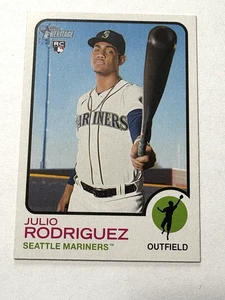 2022 Topps Heritage Julio Rodriguez Rookie Card #700 Seattle Mariners - Picture 1 of 2