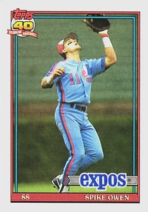 1991 - Topps --- Spike Owen -- Card # 372 --- Montreal Expos - Picture 1 of 2