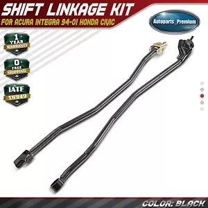 2pcs B-Series Shift Linkage Kit for Acura Integra 94-01 Honda Civic 92-00 Black - Picture 1 of 9
