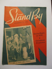STAND BY MAGAZINE DECEMBER 1935 MR S. CLAUS & FRIENDS WLS CHICAGO RADIO