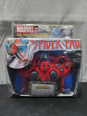 Playstation 2 PS2 Psone Dual Shock Spider-Man SpiderPad Naki Controller Open Box - Image 1 of 4