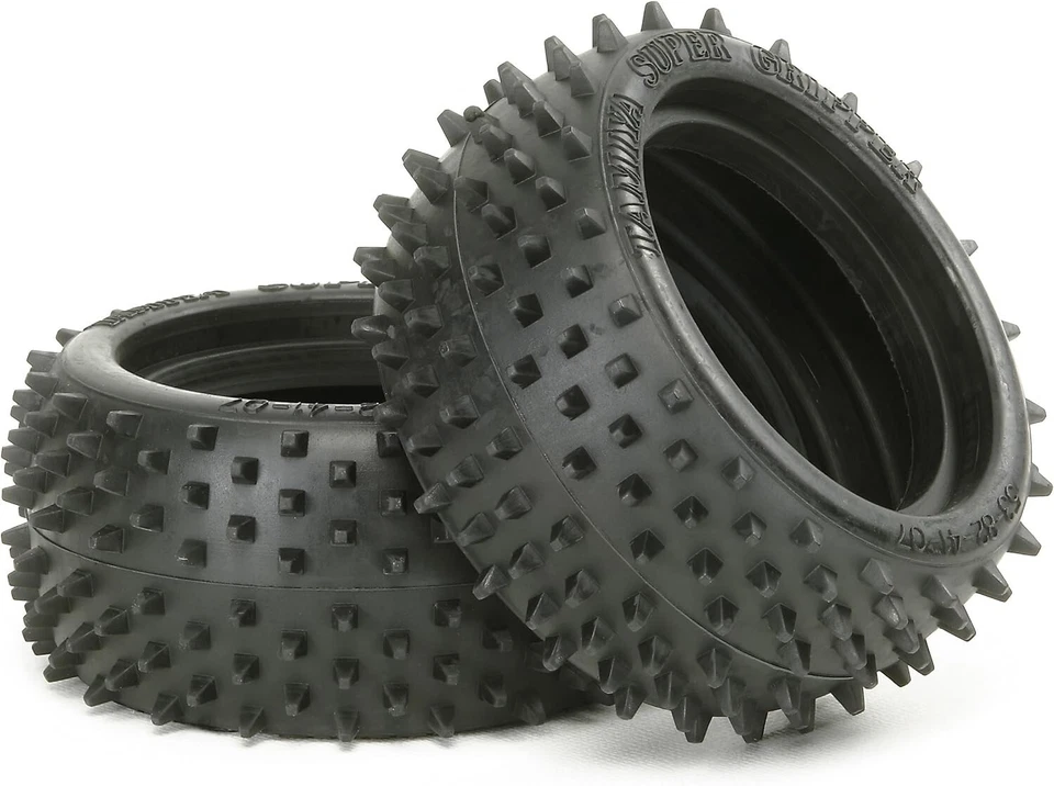 Tamiya RC Rear Square Spike Tire Set # 53084 From Japan - Image 1 of 1