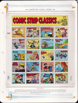 Scott #3000 Comic Strip Classics 4 White Ace Pages - Singles & Sheet - Image 1 of 4