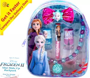 Frozen II Mini Play Makeup Backpack Kids Toy 5y+ w/ Lip Gloss/Necklace/Backpack - Picture 1 of 7