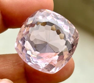 85 Ct Natural Large Pink Kunzite Cushion Cut Faceted Loose Gemstone Free Ship - Picture 1 of 8