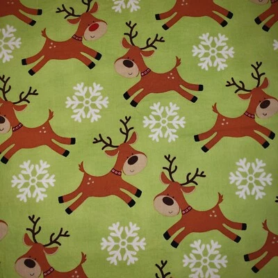 Tela de Navidad de renos de Brother Sister línea de tela 1 yarda 42 pulgadas de ancho Foto 1 de 4