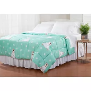 POLAR BEAR SNOW COMFORTER HYPOALLERGENIC DOWN ALTERNATIVE FULL QUEEN XMAS GIFT - Picture 1 of 12