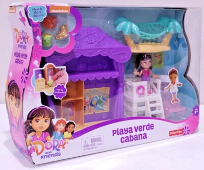 Dora La Exploradora y Amigos Playa Verde Playa Cabaña Fisher-Price Juego ¡NUEVO! Foto 1 de 4