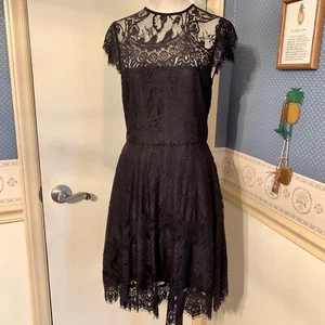 BB Dakota schwarz Größe 2 Jayce Mantel Spitze Cocktailkleid - Bild 1 von 7