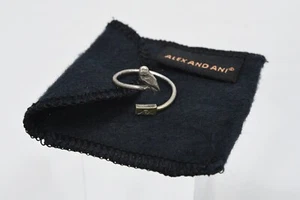Alex and Ani Hedwig Wrap Ring 925 Silver.  Adjustable Size - Picture 1 of 2