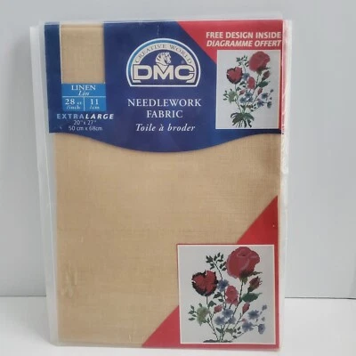 Creative World LINEN 28ct DMC Needlework Fabric 20x27 XL Cross Stitch Cloth - Image 1 of 4