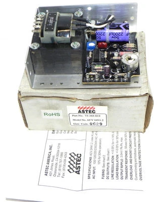 NIB ASTEC 73-385-013 POWER SUPPLY 24V 1.2AMP MODEL NO. AVC 24N1.2 - Image 1 of 4