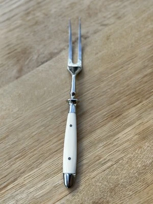 EICHENLAUB Solingen Fleischgabel Tranchiergabel Besteck Acryl Weiß Gebraucht - Bild 1 von 3