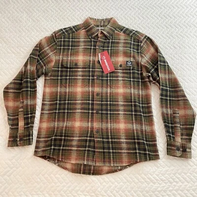 Camisa Wolverine Olive Rust Negra A Cuadros Manga Larga Abotonada Para Hombres M Nueva Con Etiquetas Foto 1 de 4