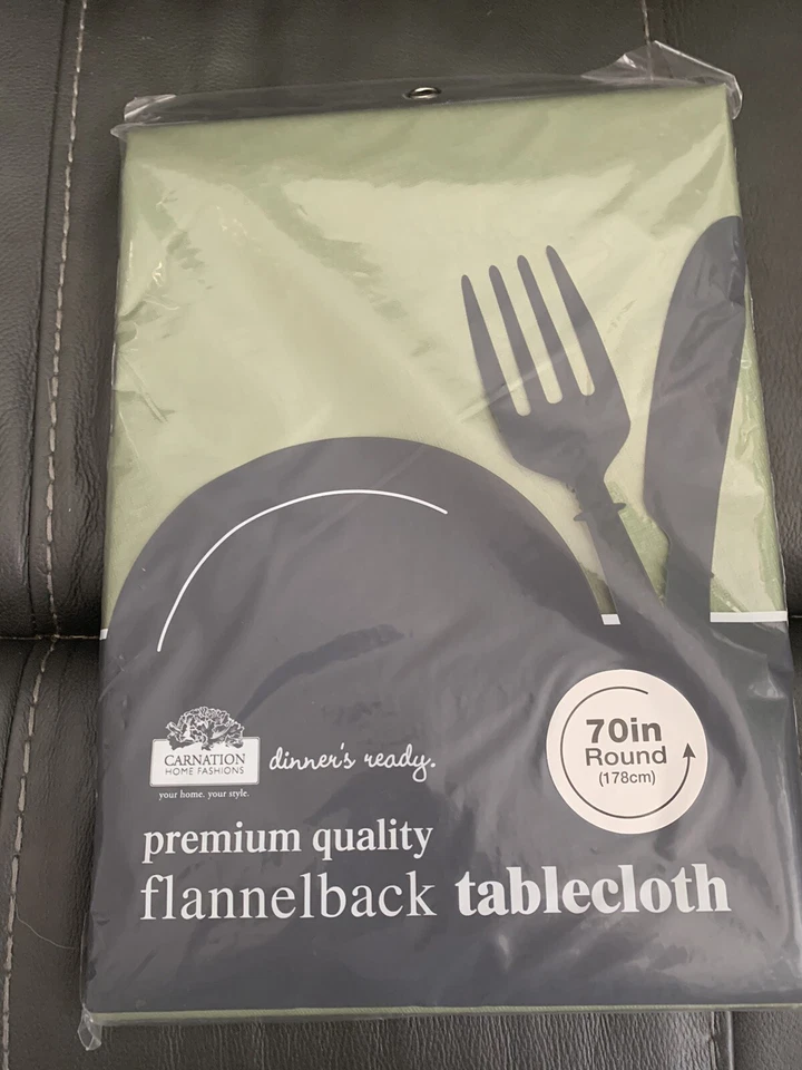 Vinyl Tabletop Flannel Backed 70" Round, - Image 1 of 3