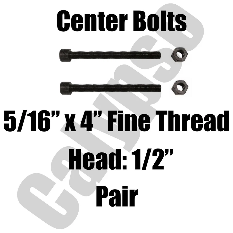 Leaf Spring Center Bolt - 5/16 x 4 (PAIR) Fine Threaded Leaf Bolts with Nuts - Image 1 of 1