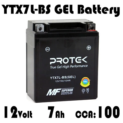 Batería de GEL YTX7L-BS YTZ8V 12V 7Ah para Kawasaki Ninja EX250 KLX 250 1995-2007 Foto 1 de 4
