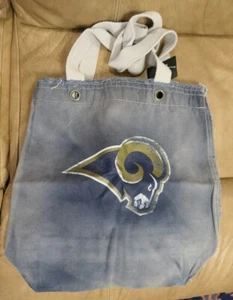 NEW NFL St Louis Rams Grey Denim Vintage Reuseable Cloth Shopping Bag - Picture 1 of 10