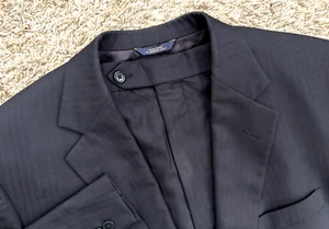 Brooks Brothers Madison 1818 Saxxon Suit Mens 48L Long - 43W x 30L Dark Gray USA - Picture 1 of 18