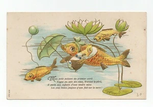 Embossed CPA. April Fools' Day. Anthropomorphism - Picture 1 of 2