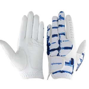 Men's Left-Handed Golf Gloves Premium Iridescent Sheepskin Leather Stylish - Picture 1 of 8