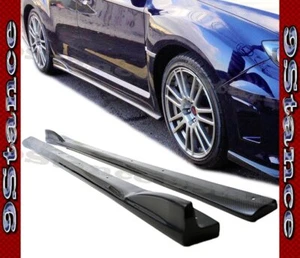 CFRP Carbon Fiber CS Look Drill on Side Skirt Lip For 08-14 Subaru WRX STI Sedan - Picture 1 of 3