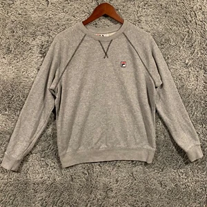 FILA Crew Neck Gray Long Sleeve Sweatshirt Mens L - Picture 1 of 12