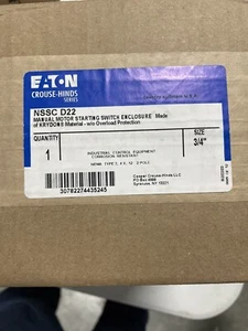 NEU NSSC D22 EATON CROUSE HINDS MANUELLER MOTORSTARTER KRYDON GLASFASER ENC 3/4" - Bild 1 von 7