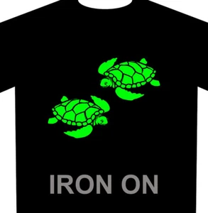 Sea Turtle Iron-On 2 Pack Heat Transfer Vinyl - Picture 1 of 2