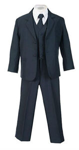 Boys Suits Navy Kids Children Formal Dress Infant Toddler Size S-XL 2T-4T 5-18 
