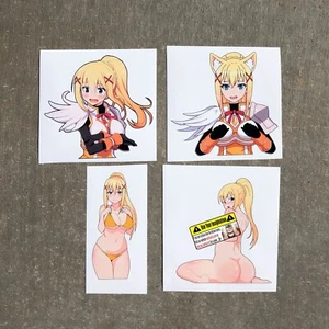 Darkness Konosuba Bikini Lewd Regular Cat Stickers Megumin Aqua Anime - Picture 1 of 5