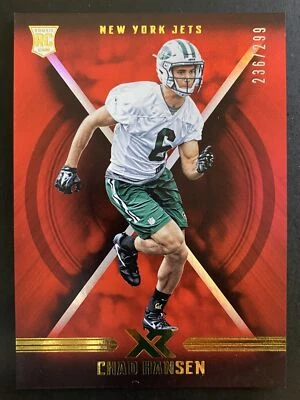 Chad Hansen 2017 Panini XR Football Red Rookie /299 New York Jets #103 - Image 1 of 2