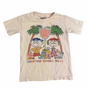 Vintage 90s Danny First Shopping Beverly Hills Pink T Shirt Sz Small - Picture 1 of 3
