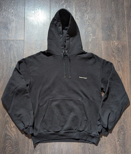 Felpa con cappuccio pullover bianca Balenciaga piccola